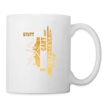 Stuttgart Germany City Skyline Font Gold - Mug - white - Right