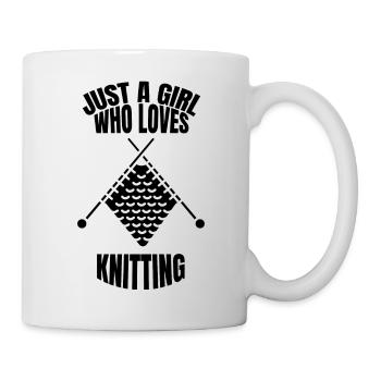 Tricot Couturière Cadeau Crochet Fille Coudre - Mug blanc - blanc - Droite