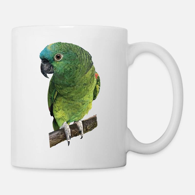 Die Blaustirnamazone - Tasse - Weiß