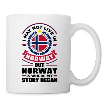 Norwegen Norwegisch Norwegen Flagge Norwegen National - Tasse - Weiß - Rechts