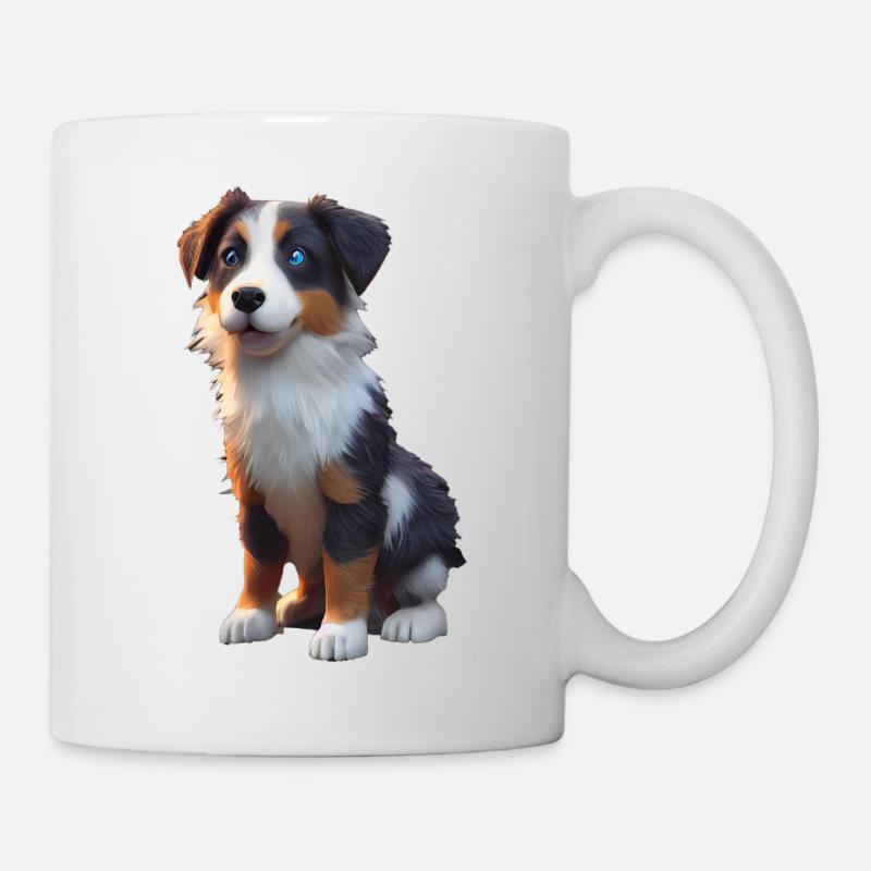 Aussie Hund - Tasse - Weiß