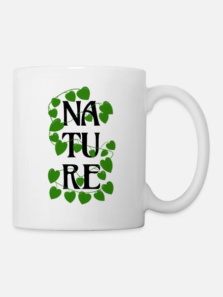 Nature mit Ranke - Tasse - Weiß