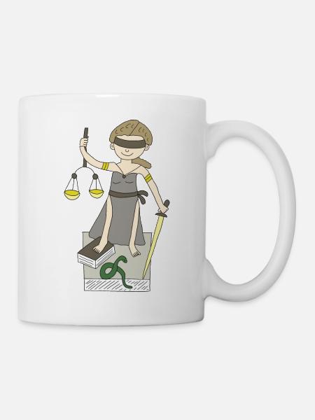 Justitia - Tasse - Weiß
