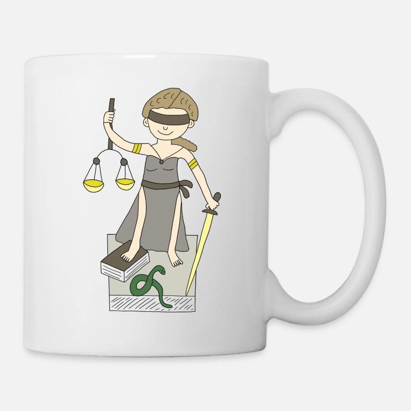 Justitia - Tasse - Weiß