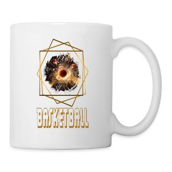 Basketball Basketballer Dunking Sport Gold - Tasse - Weiß - Rechts