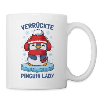 Pinguine Verrückte Pinguin Lady - Tasse - Weiß - Rechts