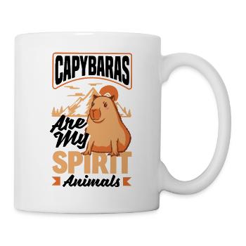 Capybara Nagetiere Capybaras sind meine Geisttiere - Tasse - Weiß - Rechts