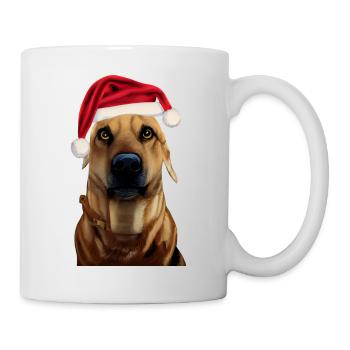 Black Mouth Cur Christmas - Mug - white - Right