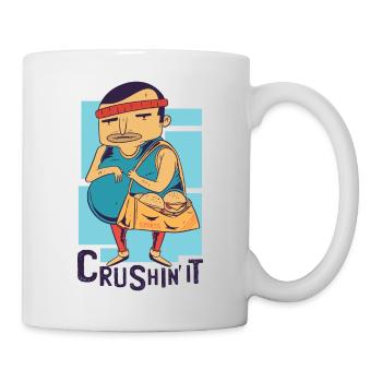 Crushing it burger fitness Crushing it burger fitn - Tasse - Weiß - Rechts
