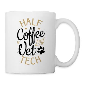 Half Coffee Half Vet Tech - Mug - white - Right