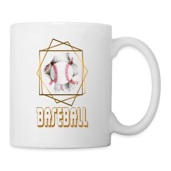 Baseball Ball Gold Player USA Sport Vintage Retro - Mug - white - Right