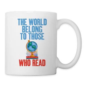 Le monde appartient à ceux qui font des citations motivantes - Mug blanc - blanc - Droite