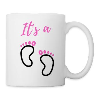 Baby Announcement Pregnancy - Girl - Surprise - Mug - white - Right
