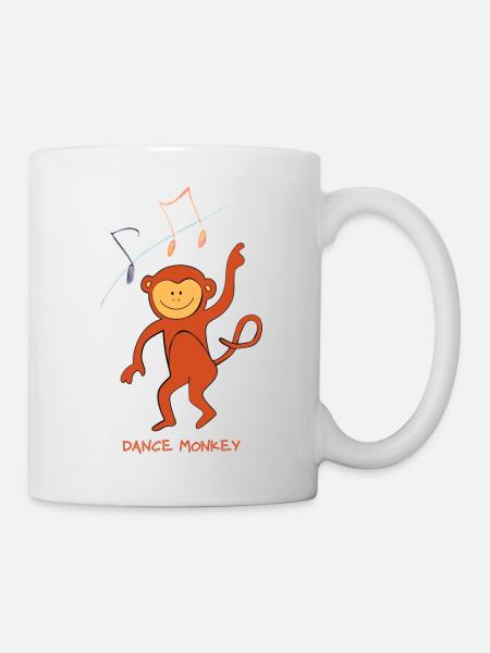 Tanz Affe - Tasse - Weiß