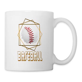 Baseball Ball Gold Player USA Sport Vintage Retro - Mug - white - Right