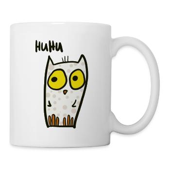 Huhu - funny owl - Mug - white - Right