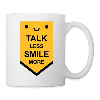 talk less smile more - Mug - white - Right