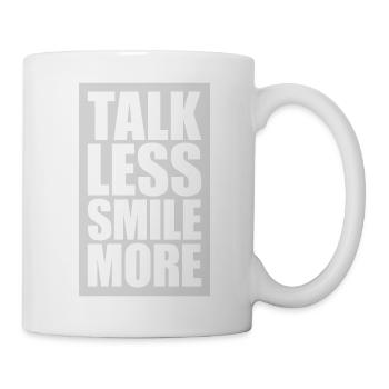 talk less smile more - Mug - white - Right