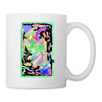 Ein chaotisches Durcheinander in Neon - Tasse - Weiß - Rechts