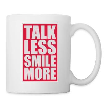 talk less smile more - Mug - white - Right
