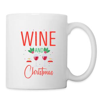Alimenté par le vin et Noël Rétro Wine Lover - Mug blanc - blanc - Droite