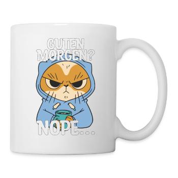 Guten Morgen Kaffee Montag Geschenk - Tasse - Weiß - Rechts