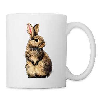 Süßer kleiner Hase - Tasse - Weiß - Rechts
