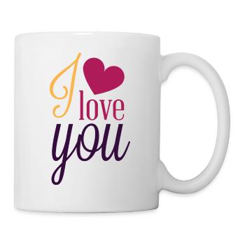 I love you elegant Valentine's Day - Mug - white - Right