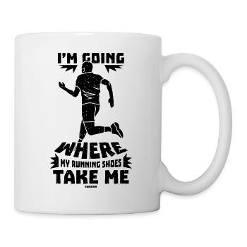 Laufen Joggen Sport Rennen Training Geschenk - Tasse - Weiß - Rechts