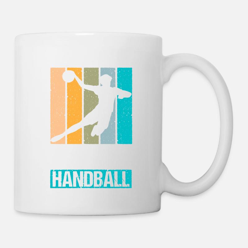 Echte Kerle spielen Handball - Tasse - Weiß