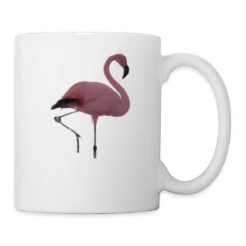 Flamingo rosa pink Geschenkidee - Tasse - Weiß - Rechts