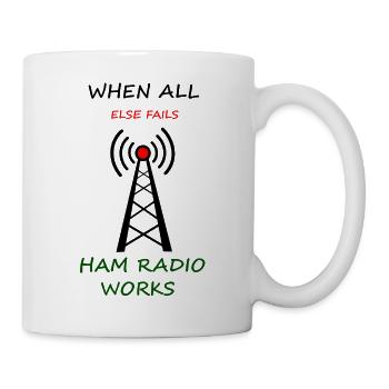 Quand tout le reste échoue la radio amateur fonctionne v1 - Mug blanc - blanc - Droite