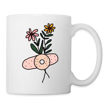 Daisy Bandaged flower plant illustration design. - Mug - white - Right