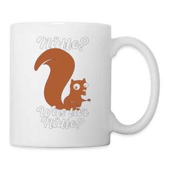 Eichhörnchen Nüsse Nuss Spruch Geschenk - Tasse - Weiß - Rechts