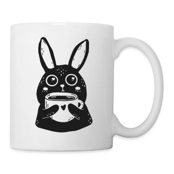 Coffee Rabbit Drawing for Cafe Lovers - Mug - white - Right