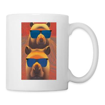 Cool Alpacas Portrait of Alpacas with sunglasses - Mug - white - Right