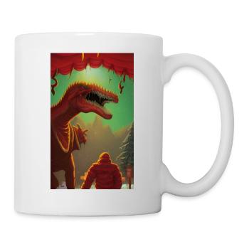 Creepy Horror Comic Alien on a strange planet land - Mug - white - Right