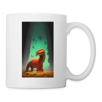 Creepy Horror Comic Alien on a strange planet land - Mug - white - Right