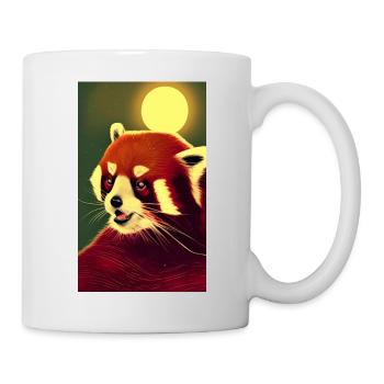 Red Panda Roter Panda, Katzenbär, Bärenkatze - Tasse - Weiß - Rechts