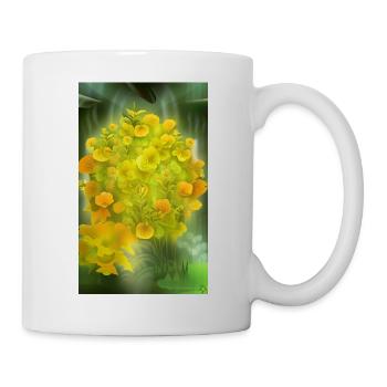 Blooming fantasy alien flower on a strange planet - Mug - white - Right