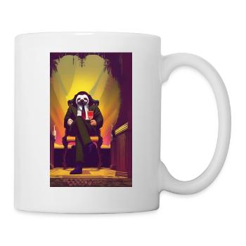 Cool Comic Portrait of a Sloth aus Businessman - Mug - white - Right