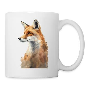 Fox Portrait Watercolors - Mug - white - Right
