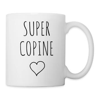 SUPER COPINE COEUR - Mug blanc - blanc - Droite
