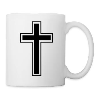 Kreuz mit Rand - Tasse - Weiß - Rechts