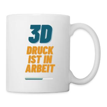 Lustiger Babystrampler - 3D Druck in Arbeit - Tasse - Weiß - Rechts