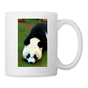 Panda coole Porträtzeichnung Nahaufnahme cool - Tasse - Weiß - Rechts