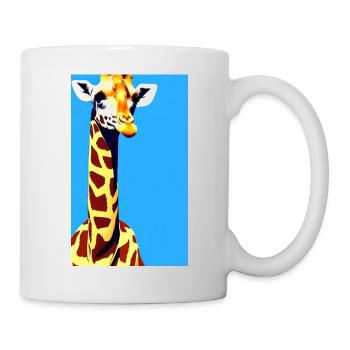 Comic Cartoon Drawing Giraffe Giraffa - Mug - white - Right