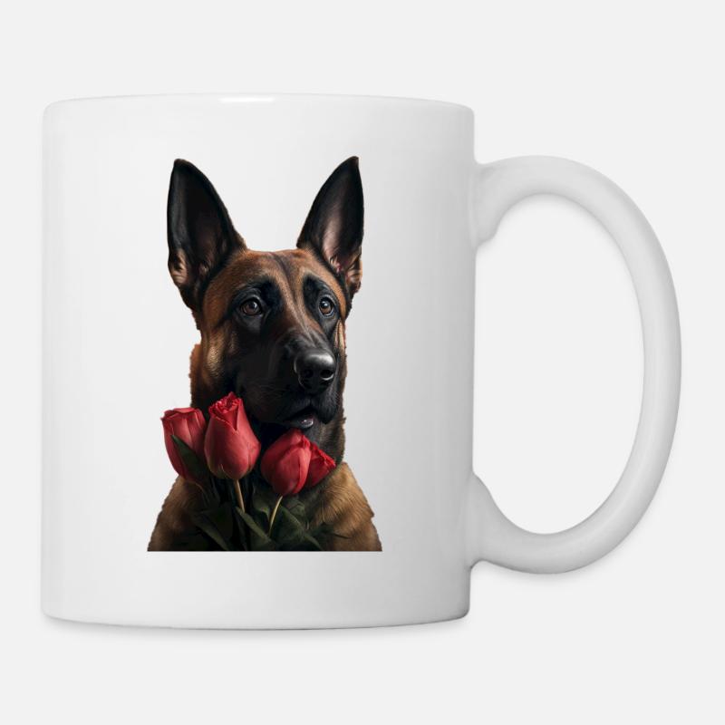 Malinois Valentins Tag - Tasse - Weiß