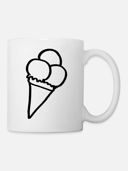 Eiscreme - Tasse - Weiß