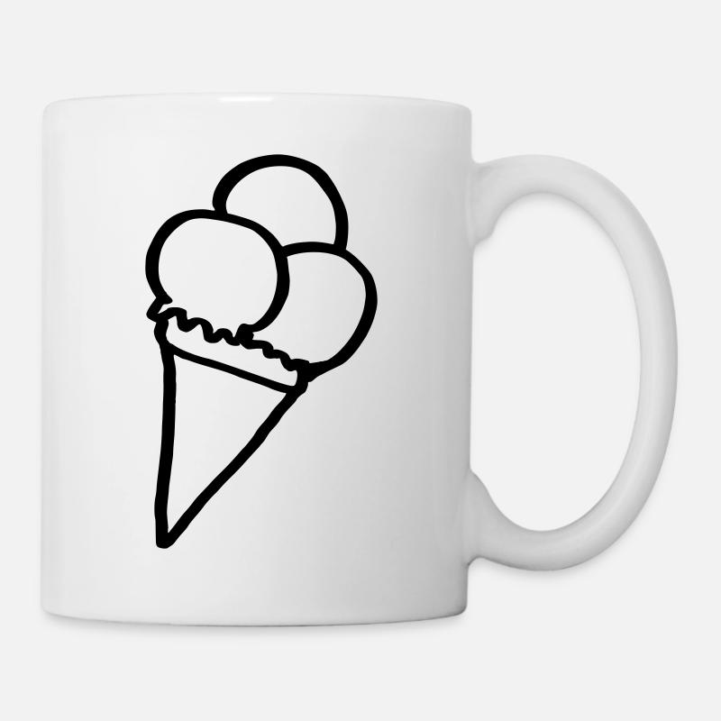 Eiscreme - Tasse - Weiß